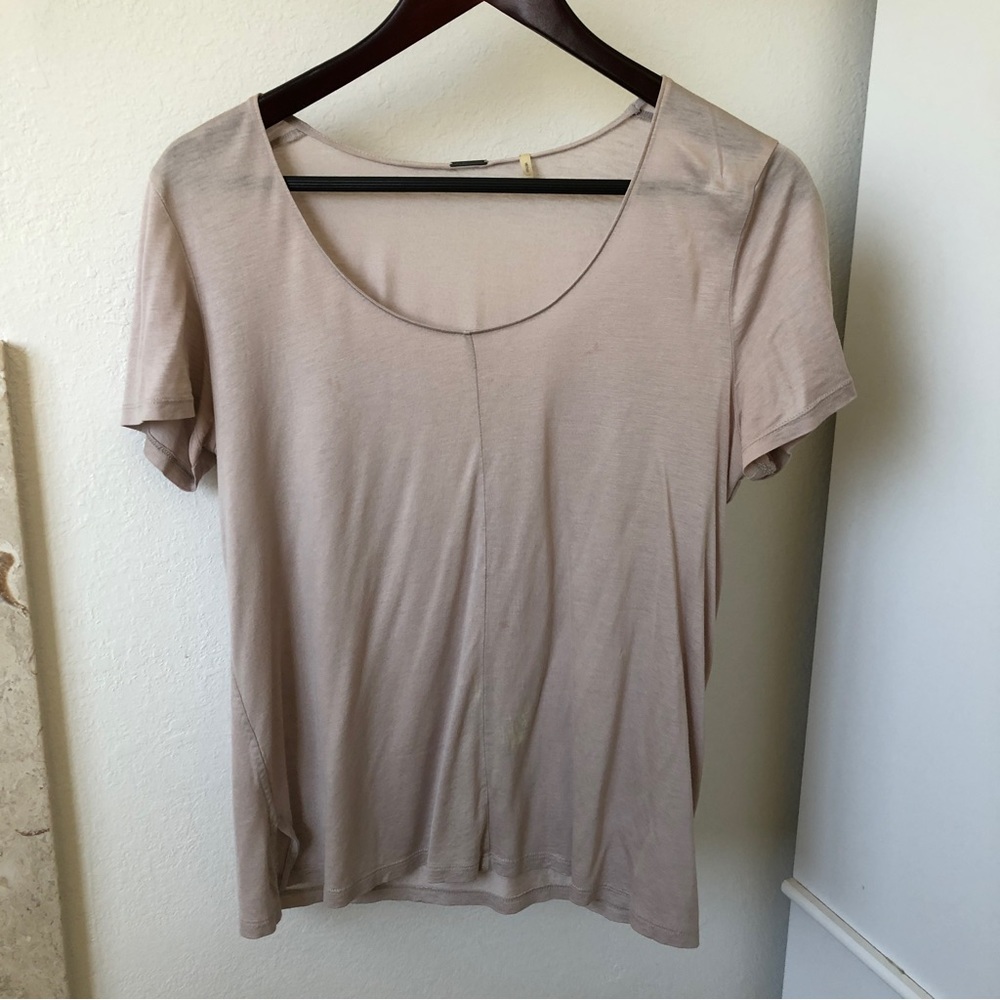 Anthropologie soft cotton neutral shirt